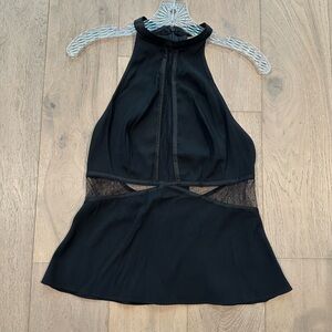 Express sheer cutout black top